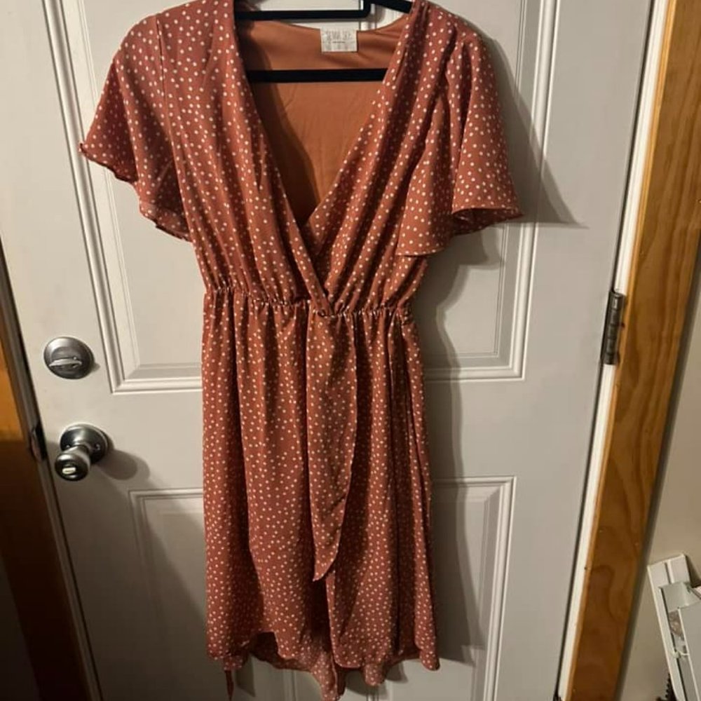 Sienna Sky Polka Dot Dress